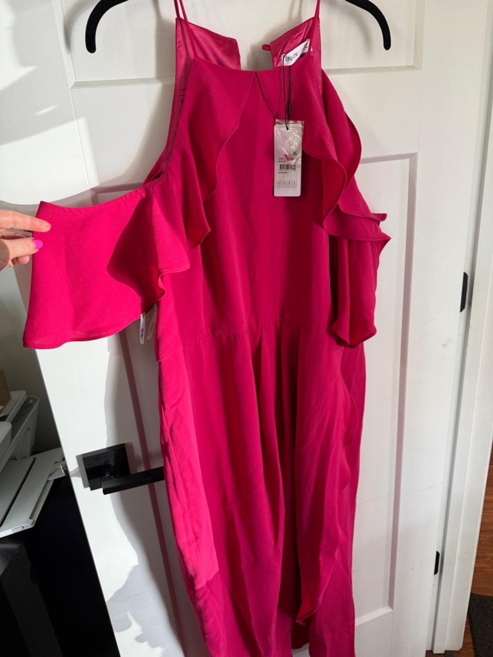 City Chic Raspberry Ruffle Camisole Dress - Picture 2 of 2